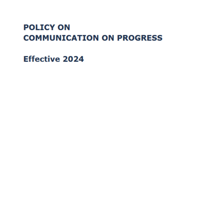 Communication on Progress Policy